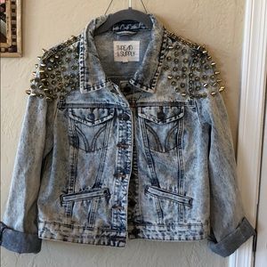 Custom studded Vintage Denim Jacket
